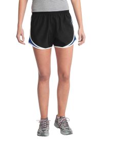 Sport-Tek Ladies Cadence Short LST304 (Color: Black/ True Royal/ White, size: XXL)
