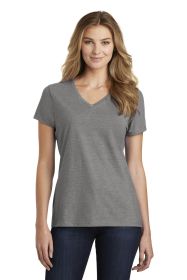 Port & Company Ladies Fan Favorite Blend V-Neck Tee LPC455V (Color: Graphite Heather, size: 3XL)