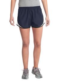 Sport-Tek Ladies Cadence Short LST304 (Color: True Navy/ White/ Black, size: S)