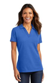 Port Authority Ladies C-FREE Cotton Blend Pique Polo LK867 (Color: True Blue, size: 4XL)