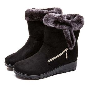 Women Snow Boots Women Winter Shoes Ladies (Shoe Size: 6.5, Color: Black)