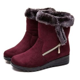Women Snow Boots Women Winter Shoes Ladies (Shoe Size: 9.5, Color: Red)