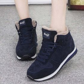 Women Shoes Winter Women Flats Plus Size 35 46 (Shoe Size: 6.5, Color: Blue)