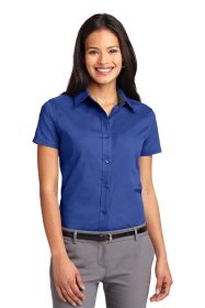 Port Authority Ladies Short Sleeve Easy Care Shirt L508 (Color: Royal/ Classic Navy, size: XL)