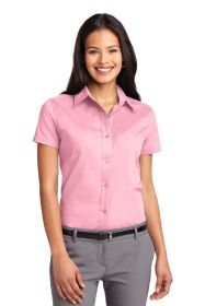 Port Authority Ladies Short Sleeve Easy Care Shirt L508 (Color: Light Pink, size: XL)