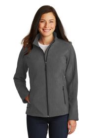 Port Authority Ladies Core Soft Shell Jacket L317 (Color: Black Charcoal Heather, size: 4XL)