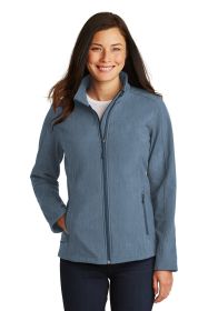 Port Authority Ladies Core Soft Shell Jacket L317 (Color: Navy Heather, size: L)