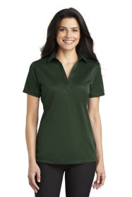 Port Authority Ladies Silk Touch Performance Polo L540 (Color: Dark Green, size: M)