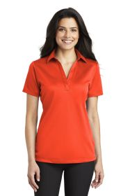 Port Authority Ladies Silk Touch Performance Polo L540 (Color: Neon Orange, size: M)