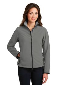 Port Authority Ladies Glacier Soft Shell Jacket L790 (Color: Smoke Grey/ Chrome, size: 3XL)