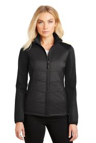 Port Authority Ladies Hybrid Soft Shell Jacket L787 (Color: Deep Black, size: 4XL)