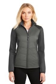 Port Authority Ladies Hybrid Soft Shell Jacket L787 (Color: Smoke Grey/ Grey Steel, size: S)