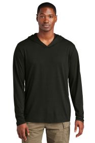 District Perfect Tri Long Sleeve Hoodie DM139 (Color: Black, size: L)