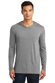 District Perfect Tri Long Sleeve Hoodie DM139 (Color: Grey Frost, size: 2XL)