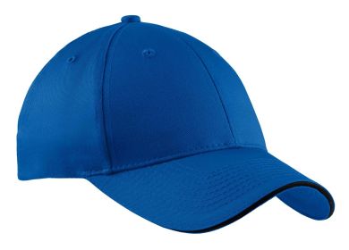 Port & Company Sandwich Bill Cap CP85 (Color: Royal/ Black, size: OSFA)