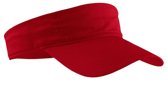 Port & Company Fashion Visor CP45 (Color: Red, size: OSFA)