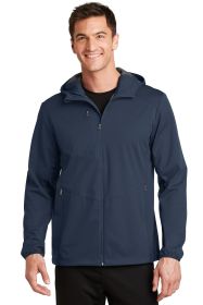 Port Authority Active Hooded Soft Shell Jacket J719 (Color: Dress Blue Navy, size: 4XL)