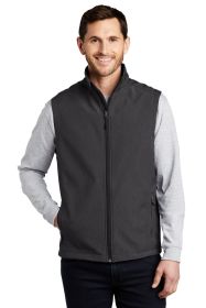 Port Authority Core Soft Shell Vest J325 (Color: Black Charcoal Heather, size: 4XL)