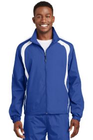 Sport-Tek Colorblock Raglan Jacket JST60 (Color: True Royal/ White, size: 4XL)