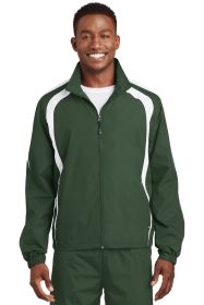 Sport-Tek Colorblock Raglan Jacket JST60 (Color: Forest Green/ White, size: XS)