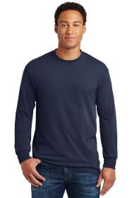 Gildan Heavy Cotton 100% Cotton Long Sleeve T-Shirt 5400 (Color: Navy, size: L)