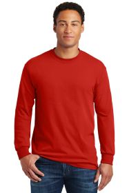 Gildan Heavy Cotton 100% Cotton Long Sleeve T-Shirt 5400 (Color: Red, size: M)
