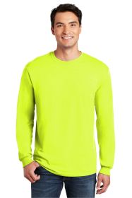 Gildan Heavy Cotton 100% Cotton Long Sleeve T-Shirt 5400 (Color: Safety Green, size: 2XL)