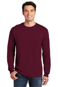 Gildan Heavy Cotton 100% Cotton Long Sleeve T-Shirt 5400 (Color: Maroon, size: S)