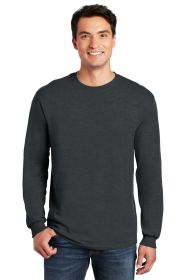 Gildan Heavy Cotton 100% Cotton Long Sleeve T-Shirt 5400 (Color: Dark Heather, size: L)