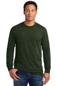 Gildan Heavy Cotton 100% Cotton Long Sleeve T-Shirt 5400 (Color: Forest, size: 2XL)