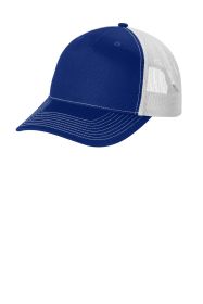 Port Authority Snapback Five-Panel Trucker Cap C115 (Color: Patriot Blue/ White, size: OSFA)