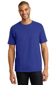 Hanes Authentic 100% Cotton T-Shirt 5250 (Color: Deep Royal, size: M)
