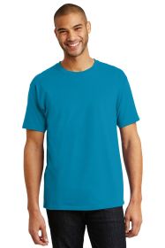 Hanes Authentic 100% Cotton T-Shirt 5250 (Color: Teal, size: 2XL)