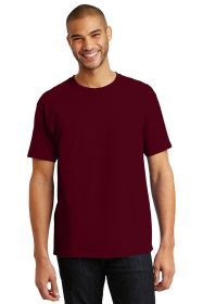 Hanes Authentic 100% Cotton T-Shirt 5250 (Color: Maroon, size: XL)