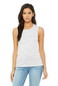BELLA+CANVAS Women's Flowy Scoop Muscle Tank BC8803 (Color: White Marble, size: 2XL)