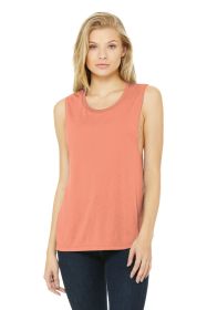 BELLA+CANVAS Women's Flowy Scoop Muscle Tank BC8803 (Color: Sunset, size: L)