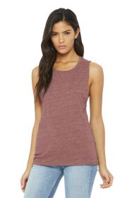 BELLA+CANVAS Women's Flowy Scoop Muscle Tank BC8803 (Color: Mauve Slub, size: L)