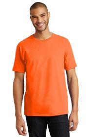 Hanes Authentic 100% Cotton T-Shirt 5250 (Color: Safety Orange, size: S)