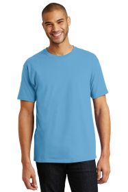 Hanes Authentic 100% Cotton T-Shirt 5250 (Color: Aquatic Blue, size: 3XL)