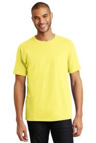 Hanes Authentic 100% Cotton T-Shirt 5250 (Color: Yellow, size: 2XL)