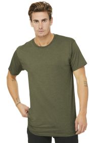 BELLA+CANVAS Men's Long Body Urban Tee BC3006 (Color: Heather Olive, size: S)
