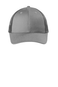 Port Authority Low-Profile Snapback Trucker Cap C112LP (Color: Heather Grey/ Grey Steel, size: OSFA)