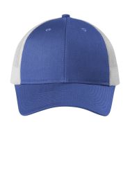 Port Authority Low-Profile Snapback Trucker Cap C112LP (Color: True Blue Heather/ Silver Mist, size: OSFA)