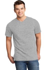 District Very Important Tee V-Neck DT6500 (Color: Light Heather Grey, size: S)