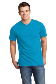 District Very Important Tee V-Neck DT6500 (Color: Light Turquoise, size: L)
