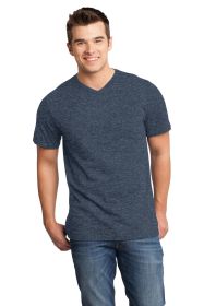 District Very Important Tee V-Neck DT6500 (Color: Heathered Navy, size: L)