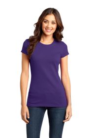 District Women's Fitted Very Important Tee DT6001 (Color: Purple, size: S)
