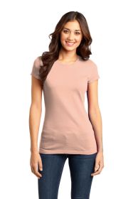 District Women's Fitted Very Important Tee DT6001 (Color: Dusty Peach, size: XS)