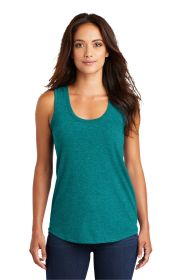 District Women's Perfect Tri Racerback Tank DM138L (Color: Heathered Teal, size: 3XL)