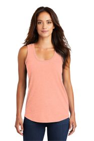 District Women's Perfect Tri Racerback Tank DM138L (Color: Heathered Dusty Peach, size: XXL)